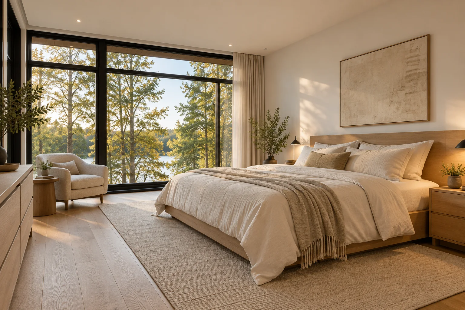 Chambre principale — intérieur conceptuel de la maison