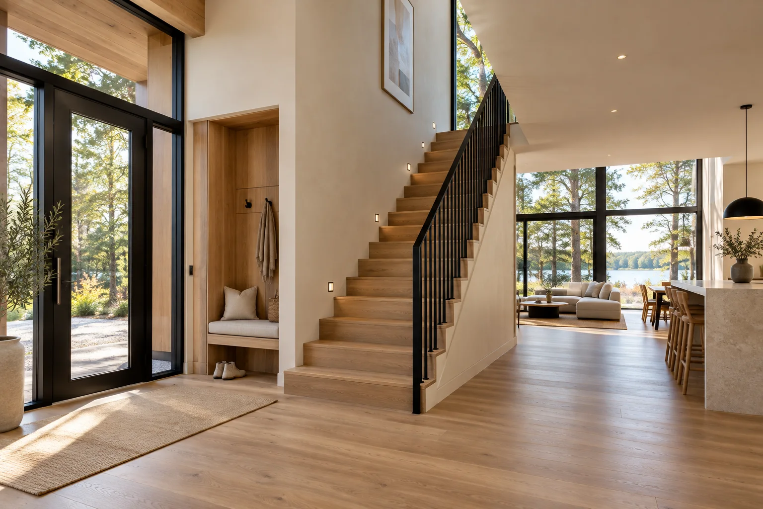 Entrée et escalier — intérieur conceptuel de la maison